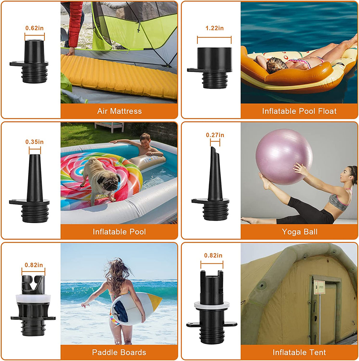 Stermay Surfboard SUP Tools Built-in Two Pumps Fast inflate and Deflate Electric Air Pump