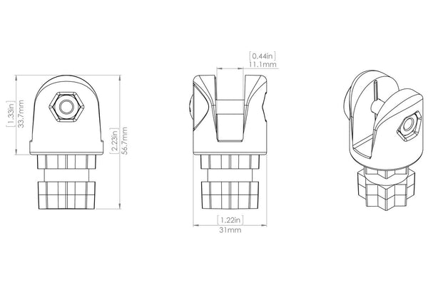 Railblaza Clevis Bimini Support 2er-Pack