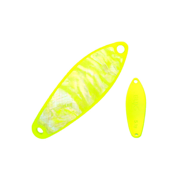 Angler’z System Buxter Bux Shell Spoon 6.5g Yellow Abalone