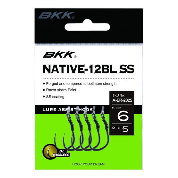 BKK Native-12BL SS Einzelhaken ohne Widerhaken