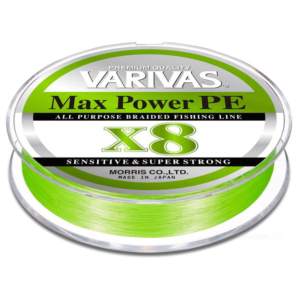 Varivas Max Power PE X8 Lime Green 200m geflochtene Angelschnur