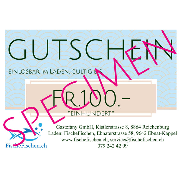 Geschenk-Gutschein CHF 100 von FischeFischen