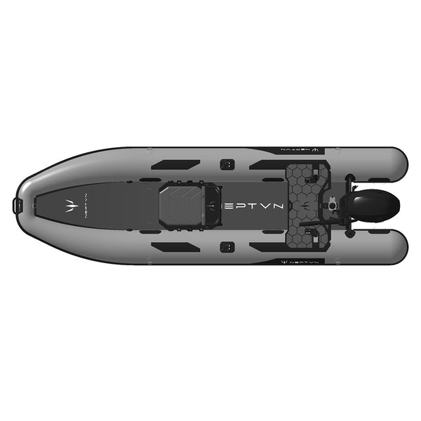 Neptvn Pro 400 Angelboot ist 4m lang und 1.20m breit. Genug Platz für bis 3 Personen.