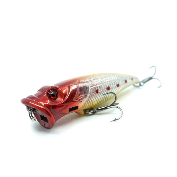 Raubfisch Bonbon Shiny Big Mouth Popper, 65mm, Orange-Silber