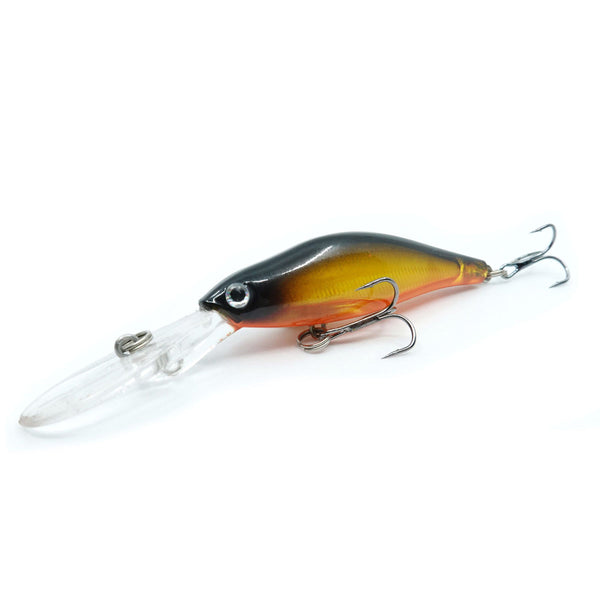 Raubfisch Bonbon Flash Deep Minnow Wobbler 90mm, Braun