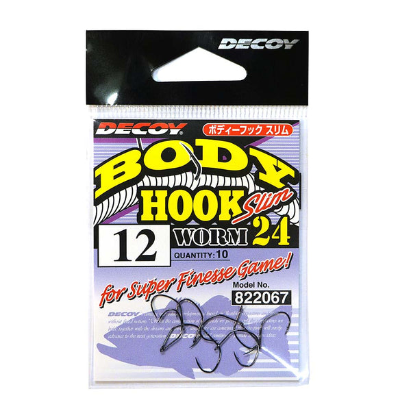 Decoy Body Hook Worm 24 Drop Shot Haken, 12