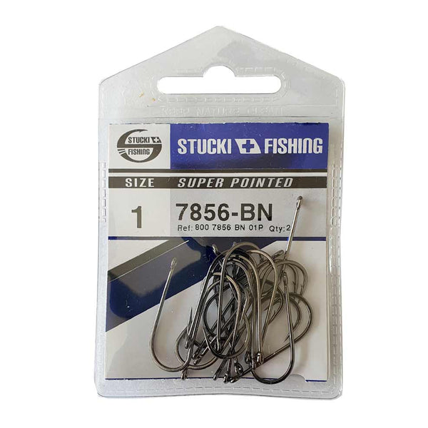 Stucki Fishing 7856-BN Einzelhaken mit Öhr, 10er-Pack