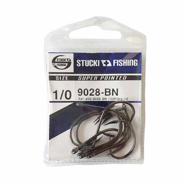 Stucki Fishing 9028-BN Einzelhaken mit Öhr, 10er-Pack