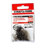 Stucki Fishing Barrel Swivel with Interlock Snap, 10er-Pack, Grösse 06