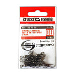 Stucki Fishing Barrel Swivel with Interlock Snap, 10er-Pack, Grösse 08