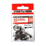 Stucki Fishing Barrel Swivel with Interlock Snap, 10er-Pack, Grösse 10