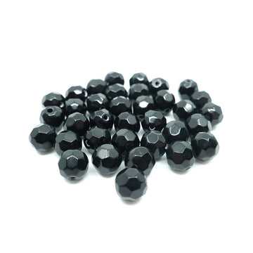 FischeFischen Glas Perlen facettiert schwarz, Multi-Pack