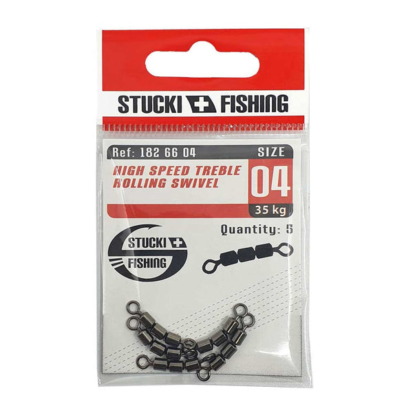 Stucki Fishing High Speed Treble Rolling Swivel, Wirbel im Multi-Pack 04