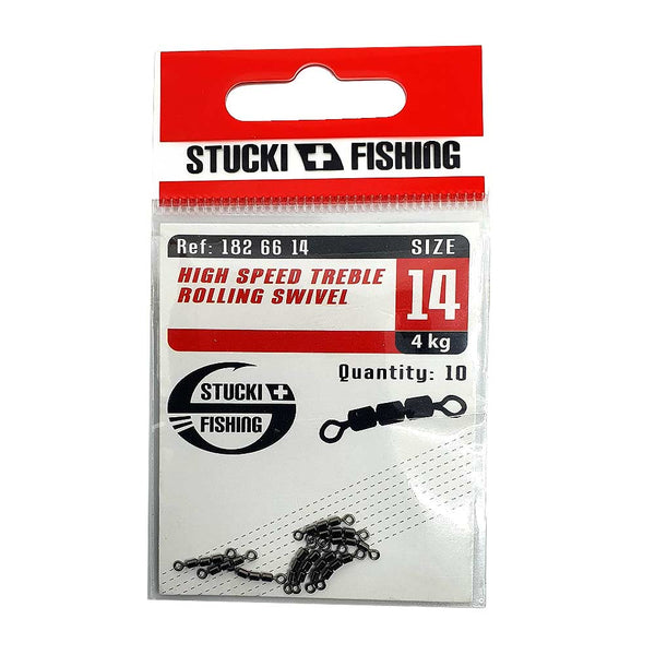 Stucki Fishing High Speed Treble Rolling Swivel, Wirbel im Multi-Pack 14