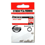 Stucki Fishing Sprengringe vernickelt, 10er-Pack, Grösse 04 4kg