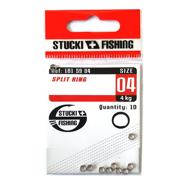 Stucki Fishing Sprengringe vernickelt, 10er-Pack