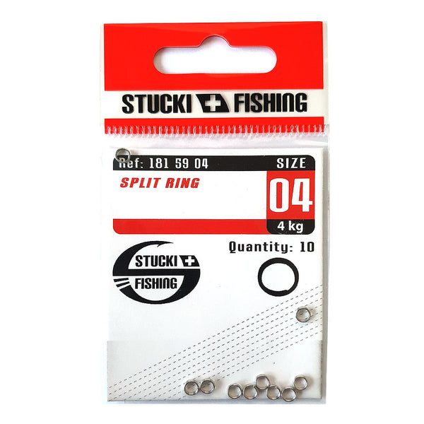 Stucki Fishing Sprengringe vernickelt, 10er-Pack, Grösse 04 4kg